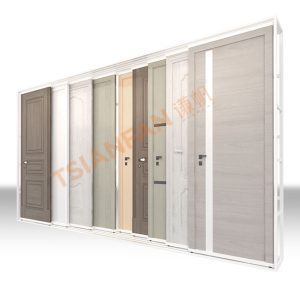 Showroom Design Customize door push pull sliding display rack