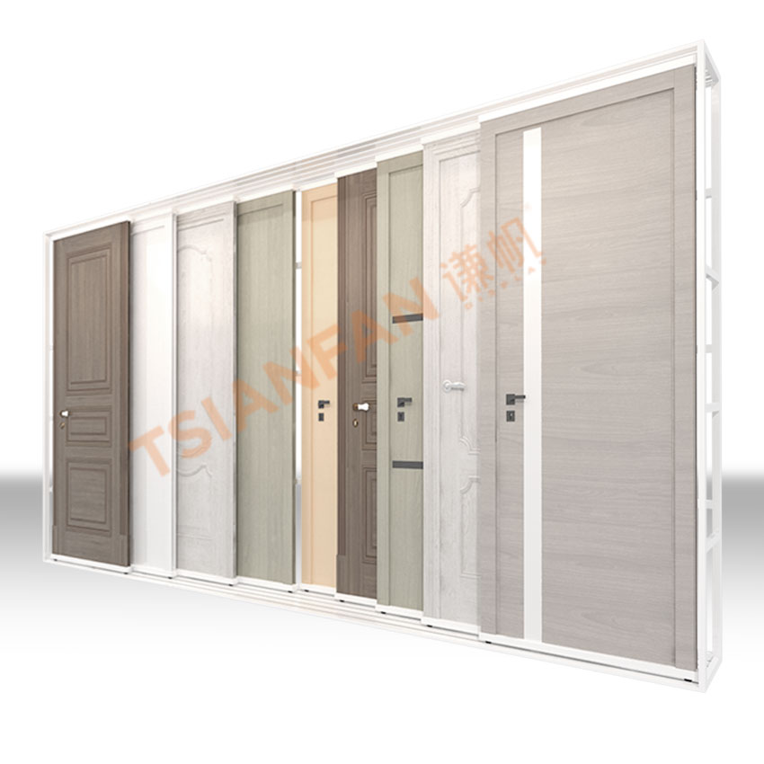 Showroom Design Customize door push pull sliding display rack