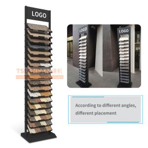 Tile quartz stone waterfall bevel tile display rack