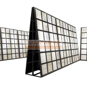 Bevel ceramic tile display rack hole net hook tile display rack Double Side A Frame