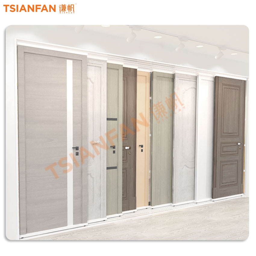 Showroom Design Customize door push pull sliding display rack - Image 2