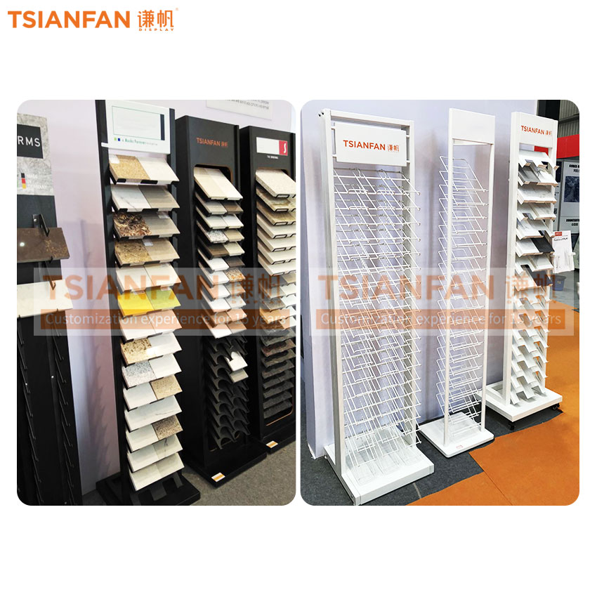 Tile quartz stone waterfall bevel tile display rack - Image 2