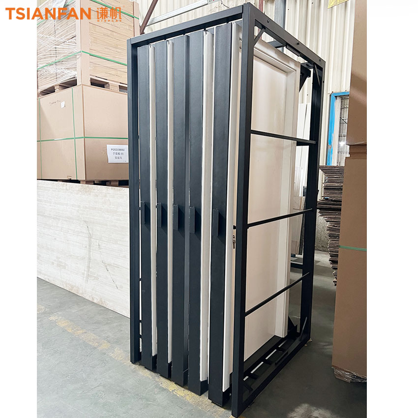 Door sample push pull Display Rack New Design Custom Sliding display Cabinet D005-1 - Image 2
