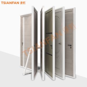 Wooden door board metal rotating page turning display rack