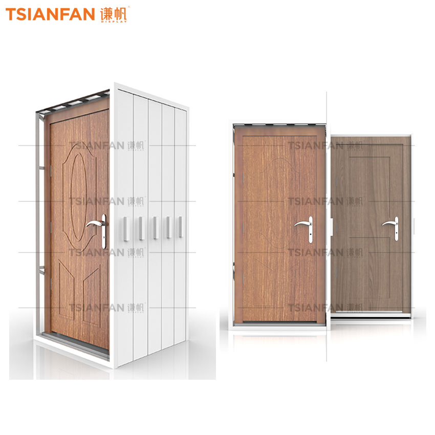 Door sample push pull Display Rack New Design Custom Sliding display Cabinet D005-1 - Image 3