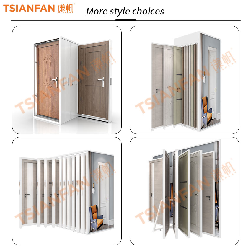 Showroom Design Customize door push pull sliding display rack - Image 3