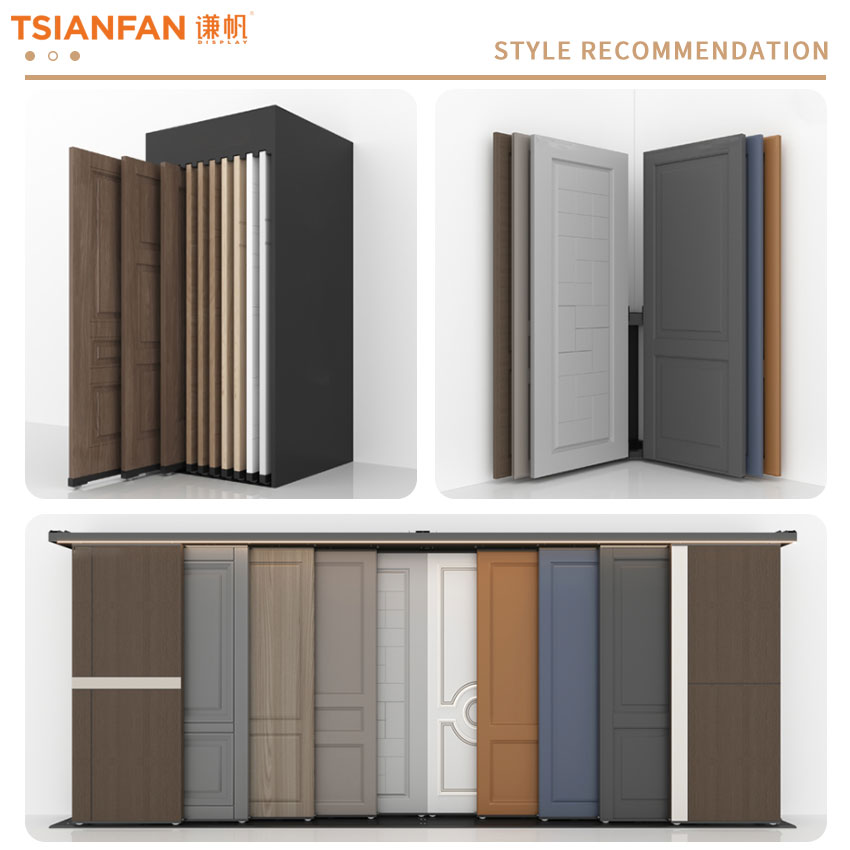 Door sample push pull Display Rack New Design Custom Sliding display Cabinet D005-1 - Image 4