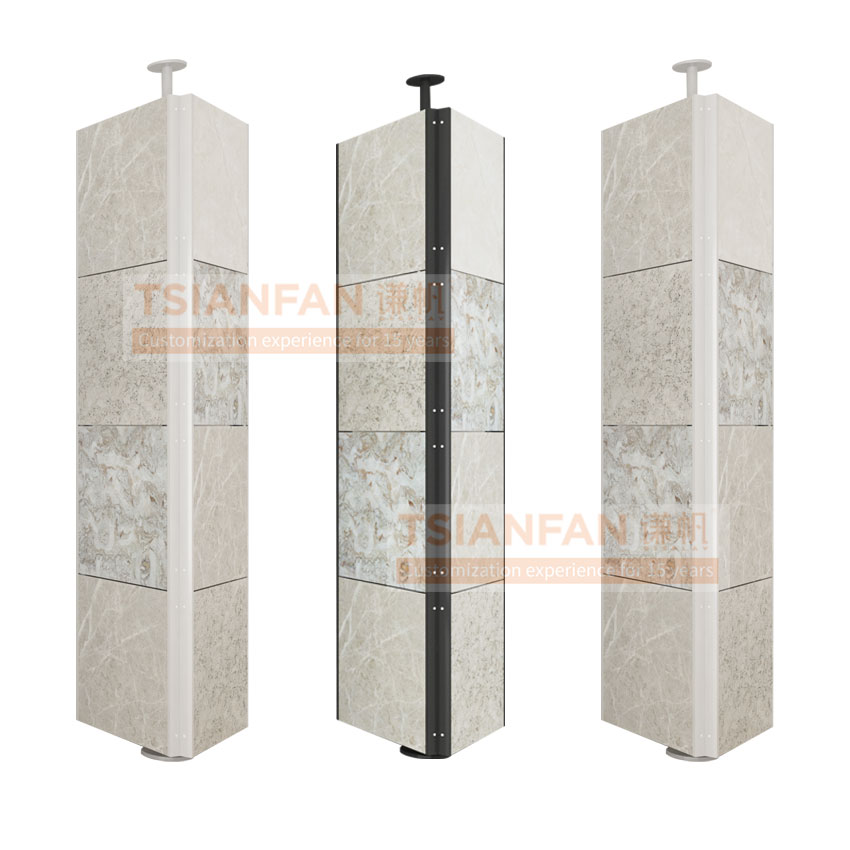 Swivel three sides of Rotating tile sample display rack Waterline tile