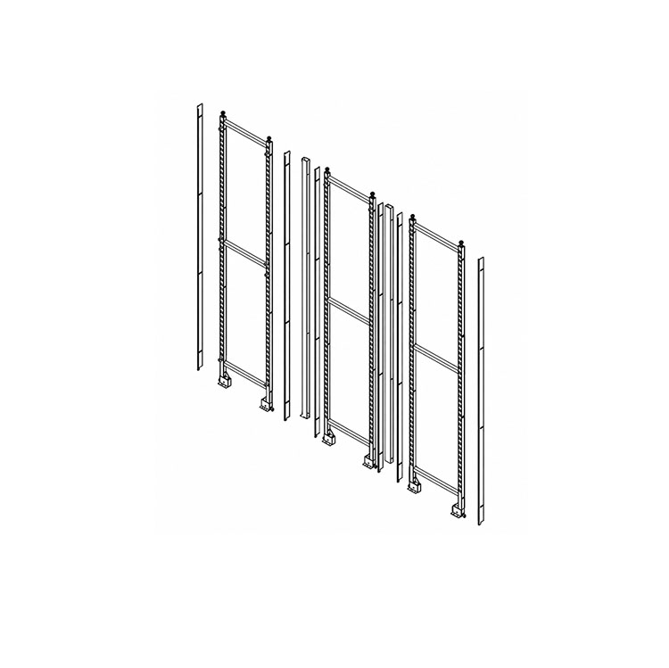 Display rack layout drawing with dimensions reviewed before production