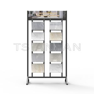 2023 design exhibition hall calacatta marble upright display rack-SG030