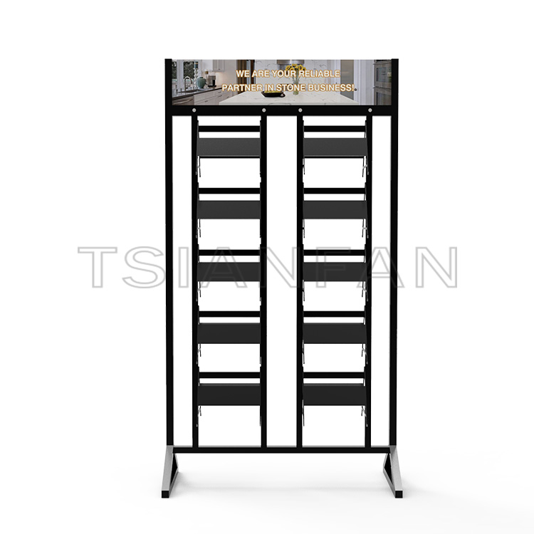 2023 design exhibition hall calacatta marble upright display rack-SG030 - Image 3