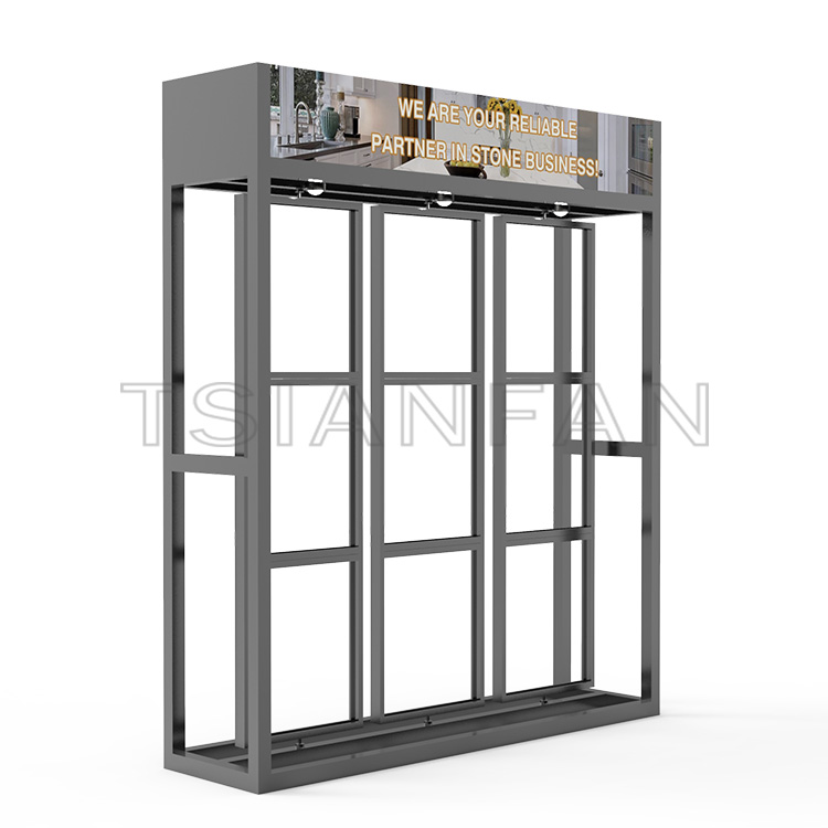 2023 design exhibition hall marble countertops rotating display stand-SG006 - Image 3