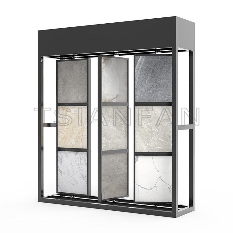 2023 design exhibition hall marble countertops rotating display stand-SG006 - Image 4