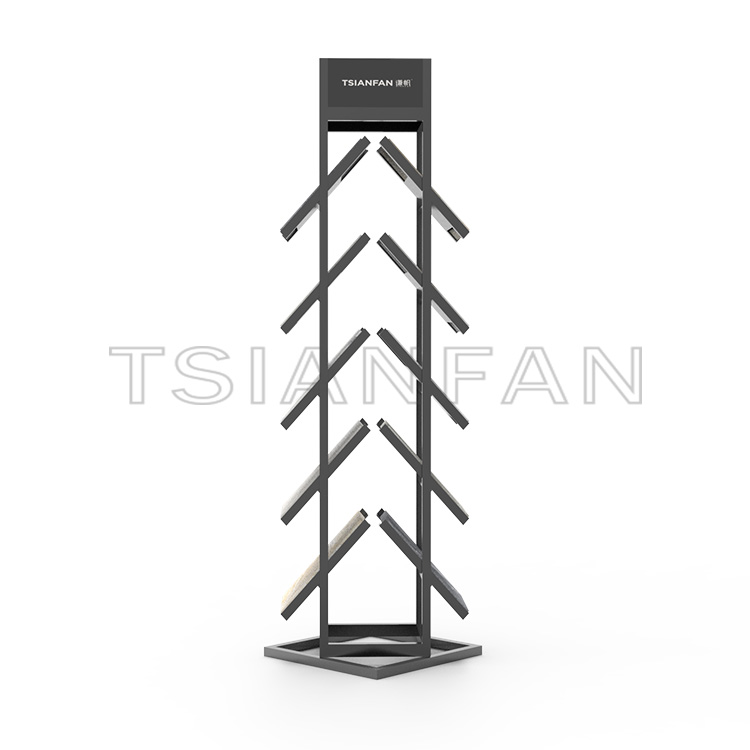2023 New design logo printing marble stone sample display stand showroom rack layout SG908 - Image 4