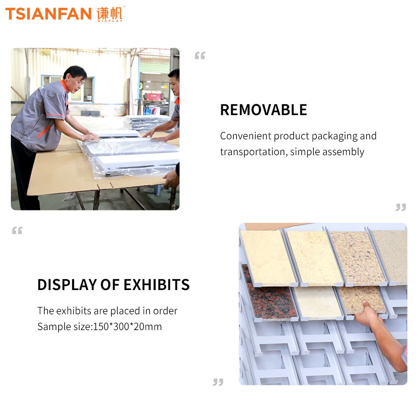 2023 New design marble quartz granite samples tile slate stones display stand display frame - Image 5