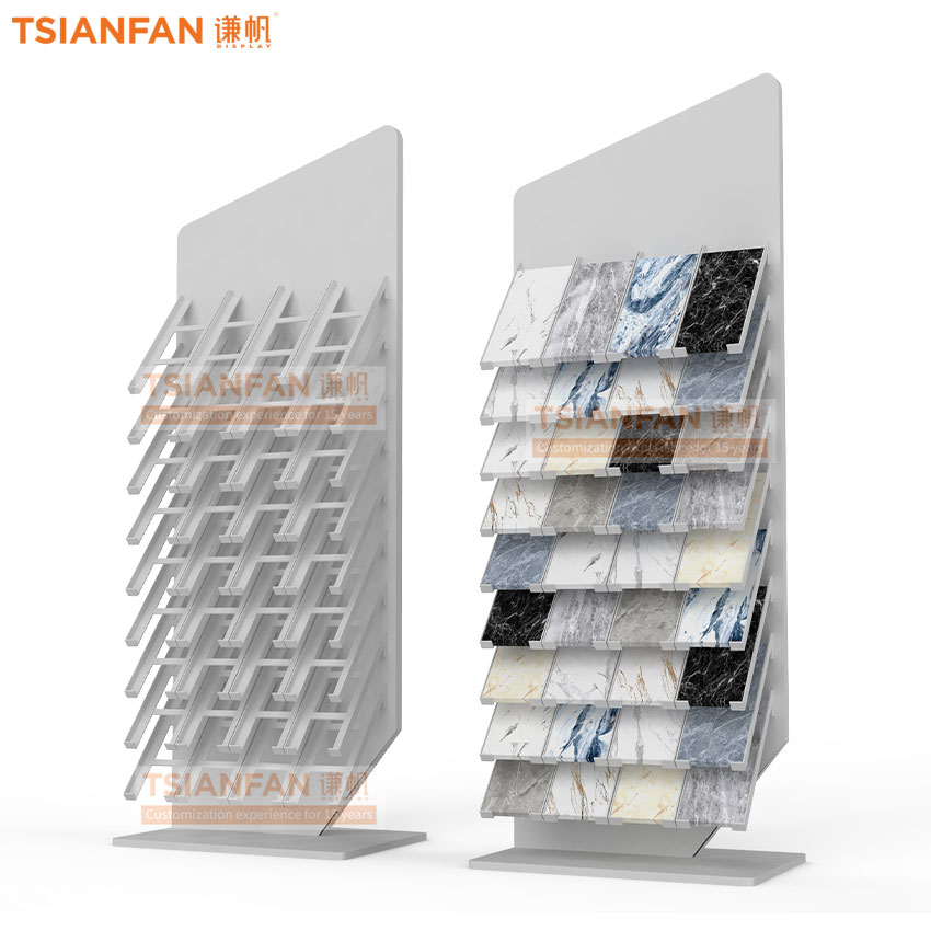2023 New design marble quartz granite samples tile slate stones display stand display frame - Image 4