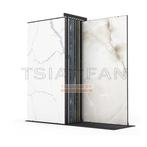 2023 new sliding partition granite marble tile display shelf-SG1006