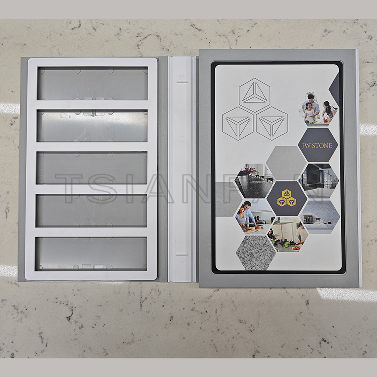 Three-fold ABS brochure set stone samples can be folded and placed - Image 2