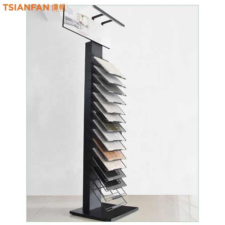 Waterfall Display Rack Carpet Rack Stone Sample Floor Rack Showroom