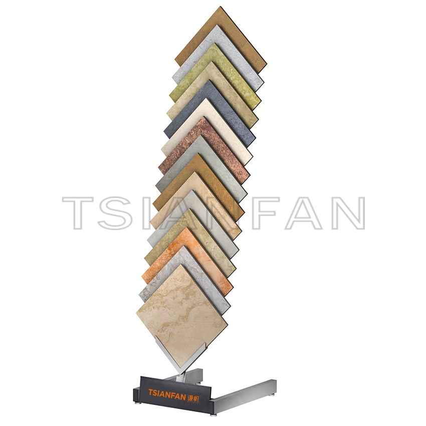 Waterfall Display Rack Ceramic Sample Display Floor Tiles Upright Rack - Image 2