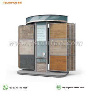 highest quality wood flooring turn page display stand