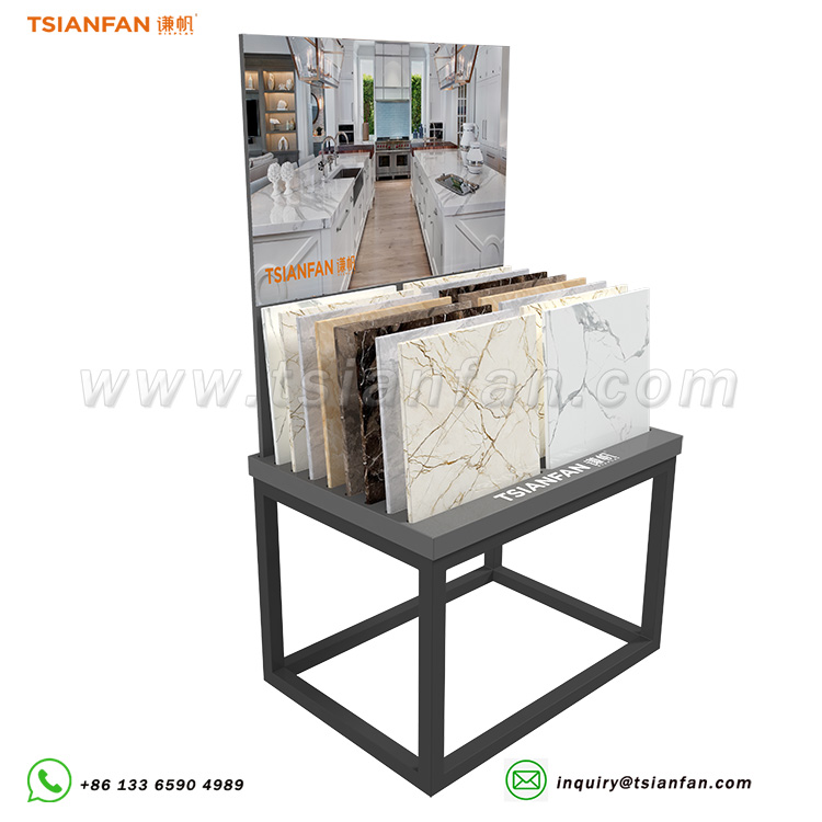 Artificial stone tile countertop display custom display stand for sale - Image 2