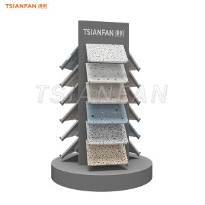 Triangular countertop display rack granite artificial stone display stand-SRT013