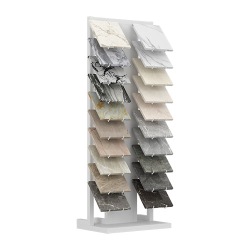 Stone sample display rack for quartz, marble and granite samples