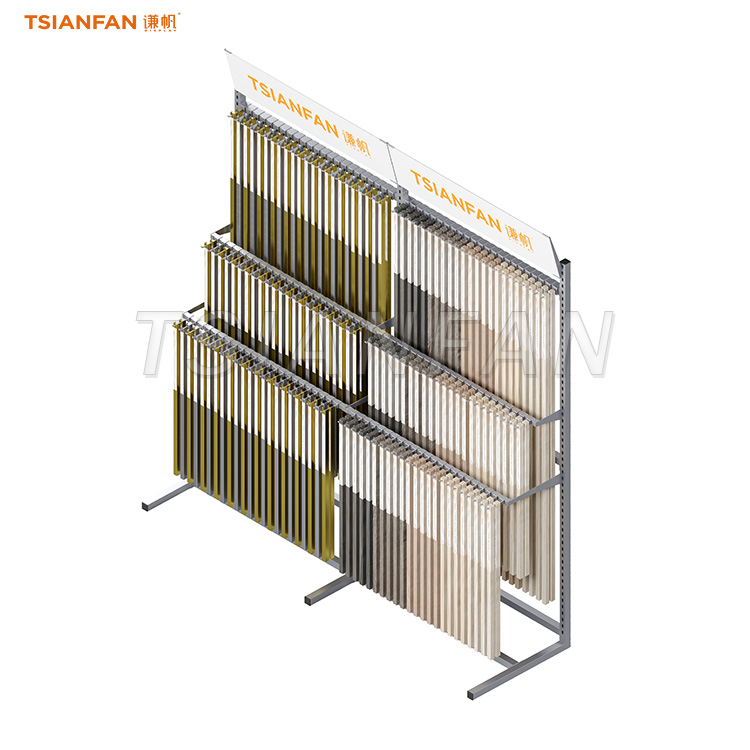 New display stand with decorative strips and edges-ZST001