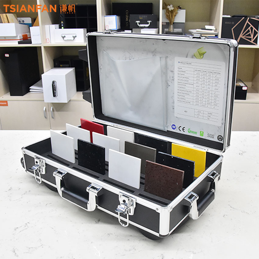 Aluminum Trolley Case Granite Quartz Ceramic Tile Carry Suitcase Latch On The Flap showcase - Image 2