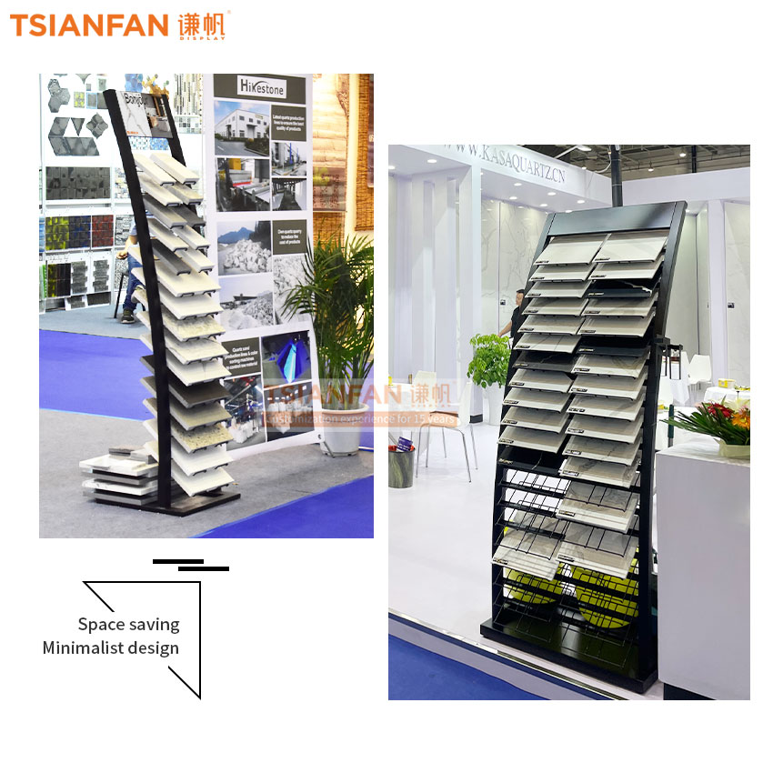 Arched waterfall Ceramic tile display stand SR017 - Image 2