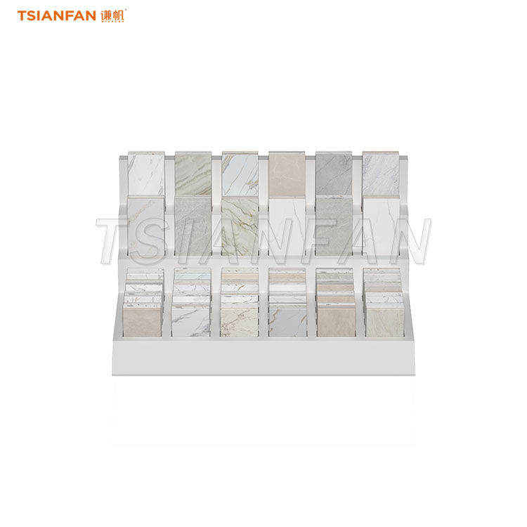 artificial stone slot countertop display stand tiles rack-SRT787 - Image 3