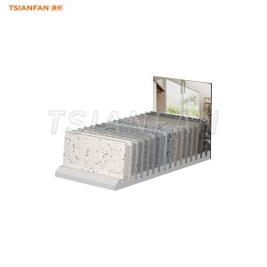 artificial stone slotted display stand countertop displays-SRT032