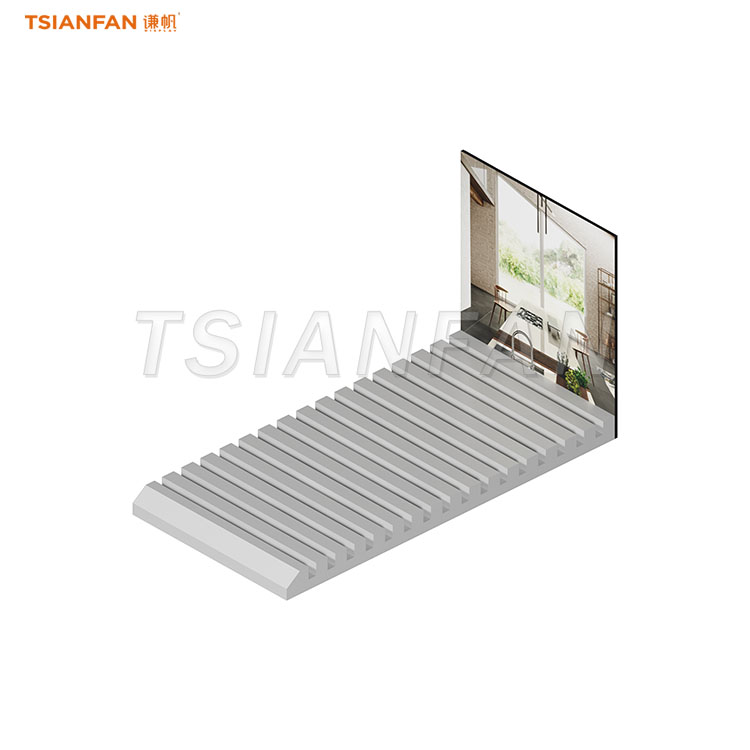 artificial stone slotted display stand countertop displays-SRT032 - Image 4