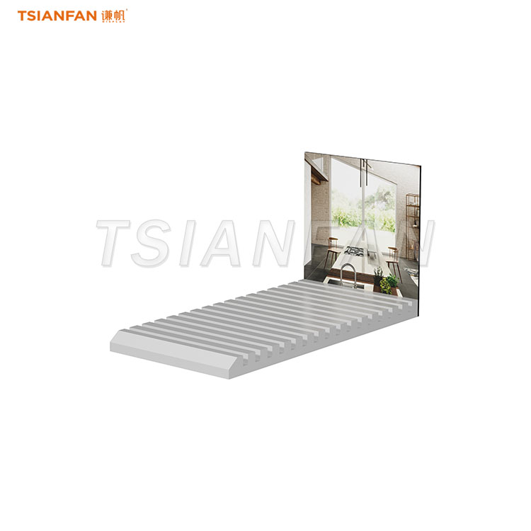artificial stone slotted display stand countertop displays-SRT032 - Image 2
