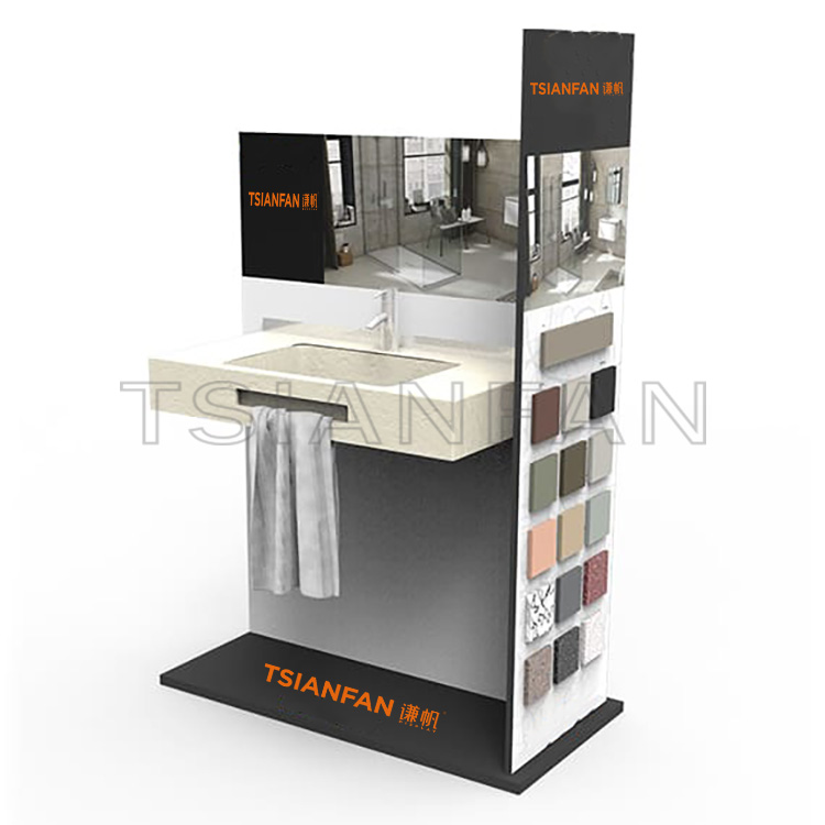 Bathroom combination display shelf layout