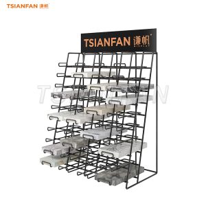 black granite stone table shelf for showroom-SRT010