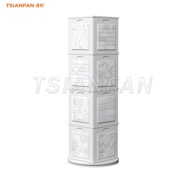 Black mosaic cultural stone outdoor display tower-SW118 - Image 3