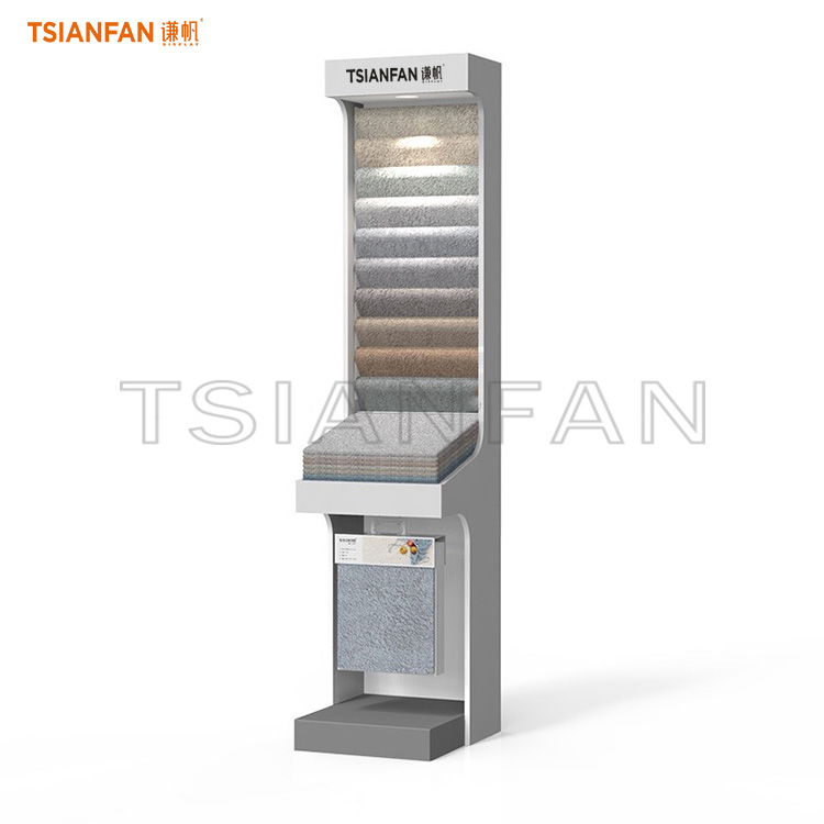 Carpet sample combination floor stand showroom