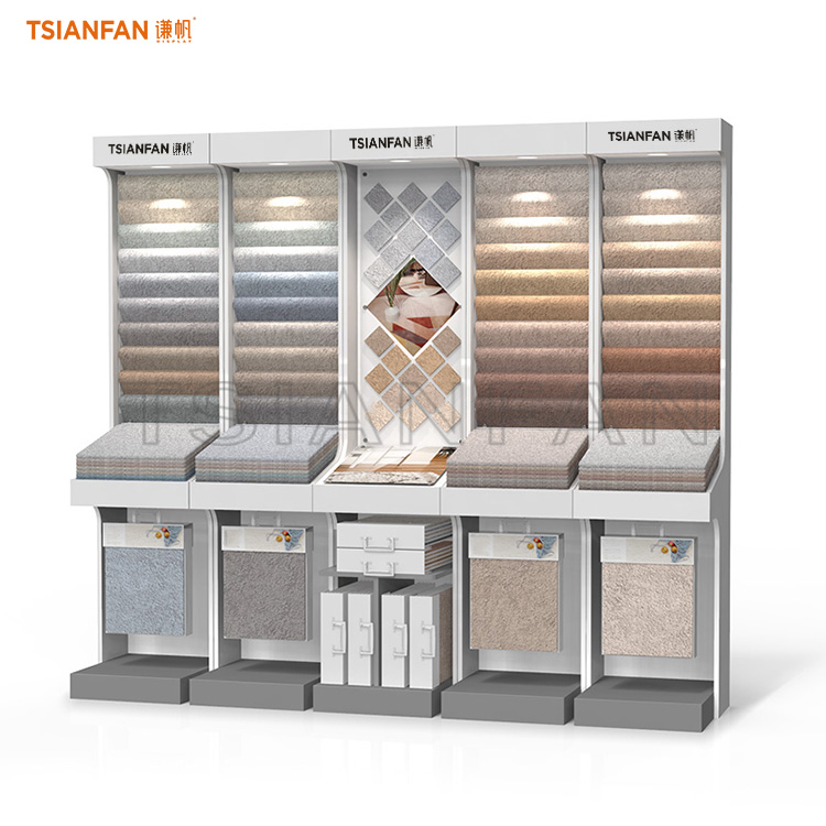 Carpet sample combination floor stand showroom - Image 3