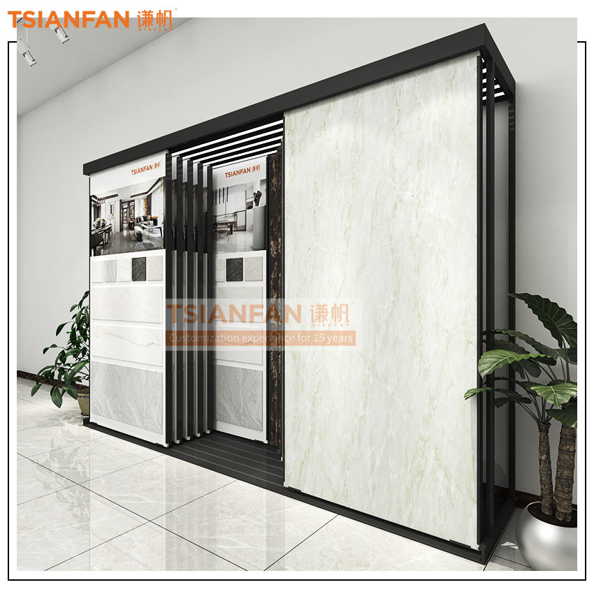 Ceramic tile large push pull display rack tile slab level push pull display flexible display racks - Image 3
