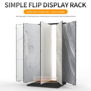 Ceramic tile page-turning book wings sliding simple display rack-SG1008