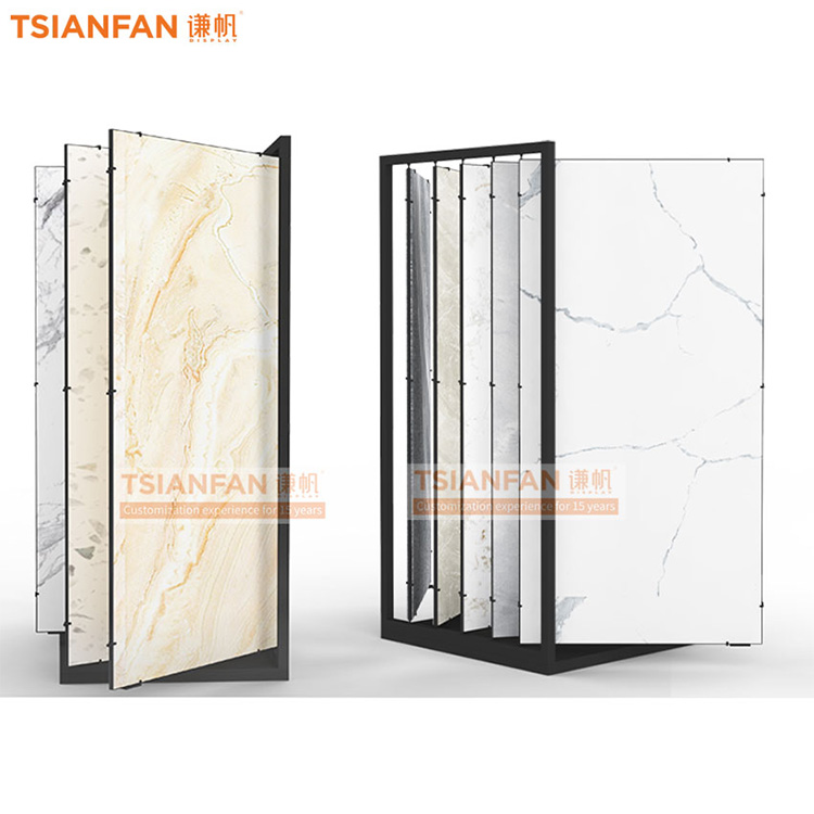 Ceramic tile page-turning book wings sliding simple display rack-SG1008 - Image 2