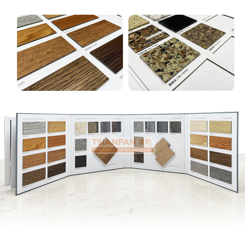 Ceramic tile sample board display book advanced plastic display book for differnt sizes samples