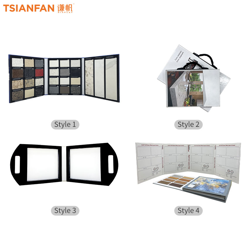 4 pages Ceramic tile Stone plank sample Plastic Collapsible indoor display book - Image 3