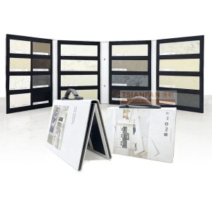 4 pages Ceramic tile Stone plank sample Plastic Collapsible indoor display book