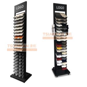 2023 new Factory Customize Ceramic tile Marble Quartz sample floor display rack Steel For Showroom
