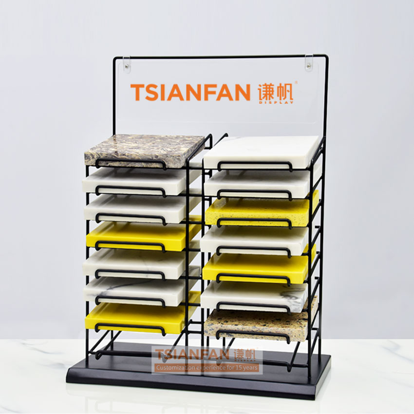 Ceramic tile stone Board countertop metal display rack