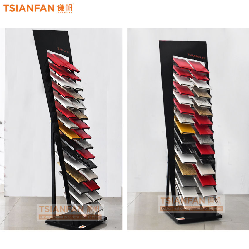 Ceramic tile quartz stone waterfall display shelf - Image 2