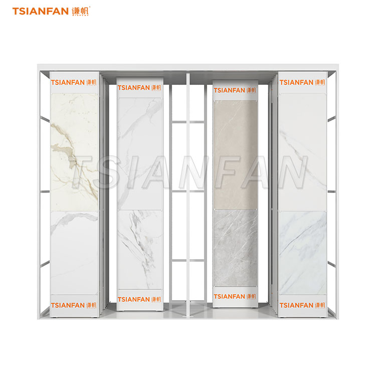 ceramic tiles push-pull frame sliding display stand-CT601